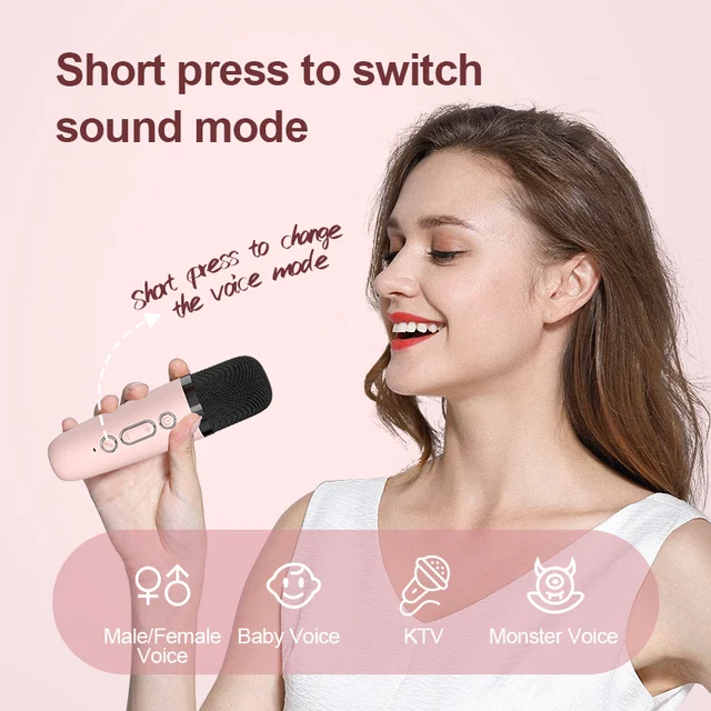 Mini Portable Bluetooth Karaoke  Speaker and Microphone