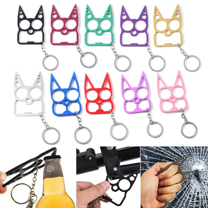 Creative Multi-function Cat Keychain Fashion Tool Keyring Bag Pendant Ornaments for Women Men Car Key Holder Accessories Gifts