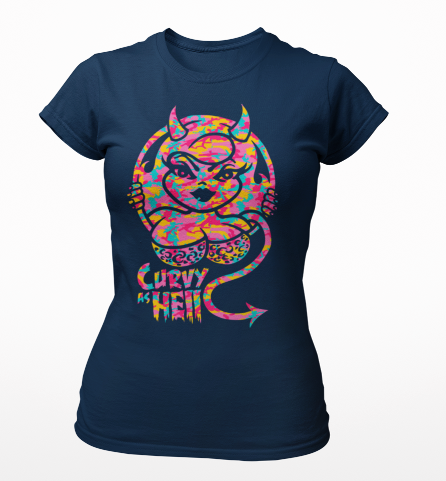 Curvy As Hell Womens T-shirt