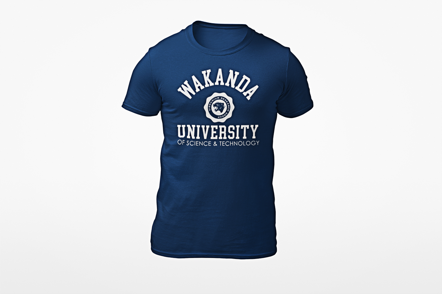 Black Panther, Wakanda University T-Shirt ( White Lettering)